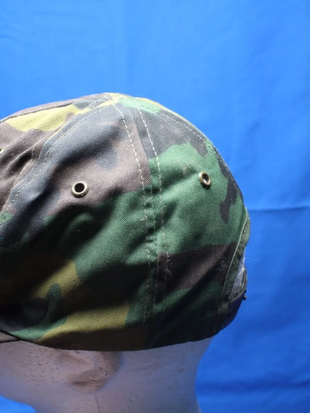 Vtg. Green Camo Cap Boys Hat Made in USA